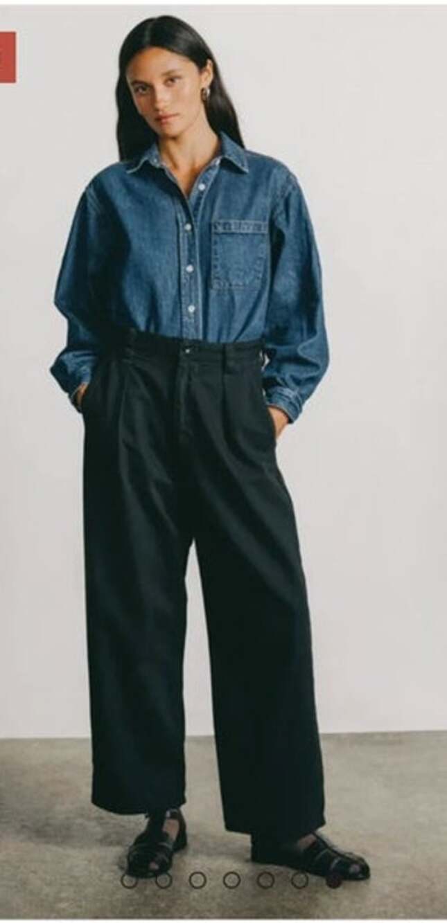 OZMA Sz XXL Black Denim Field Pants Jeans